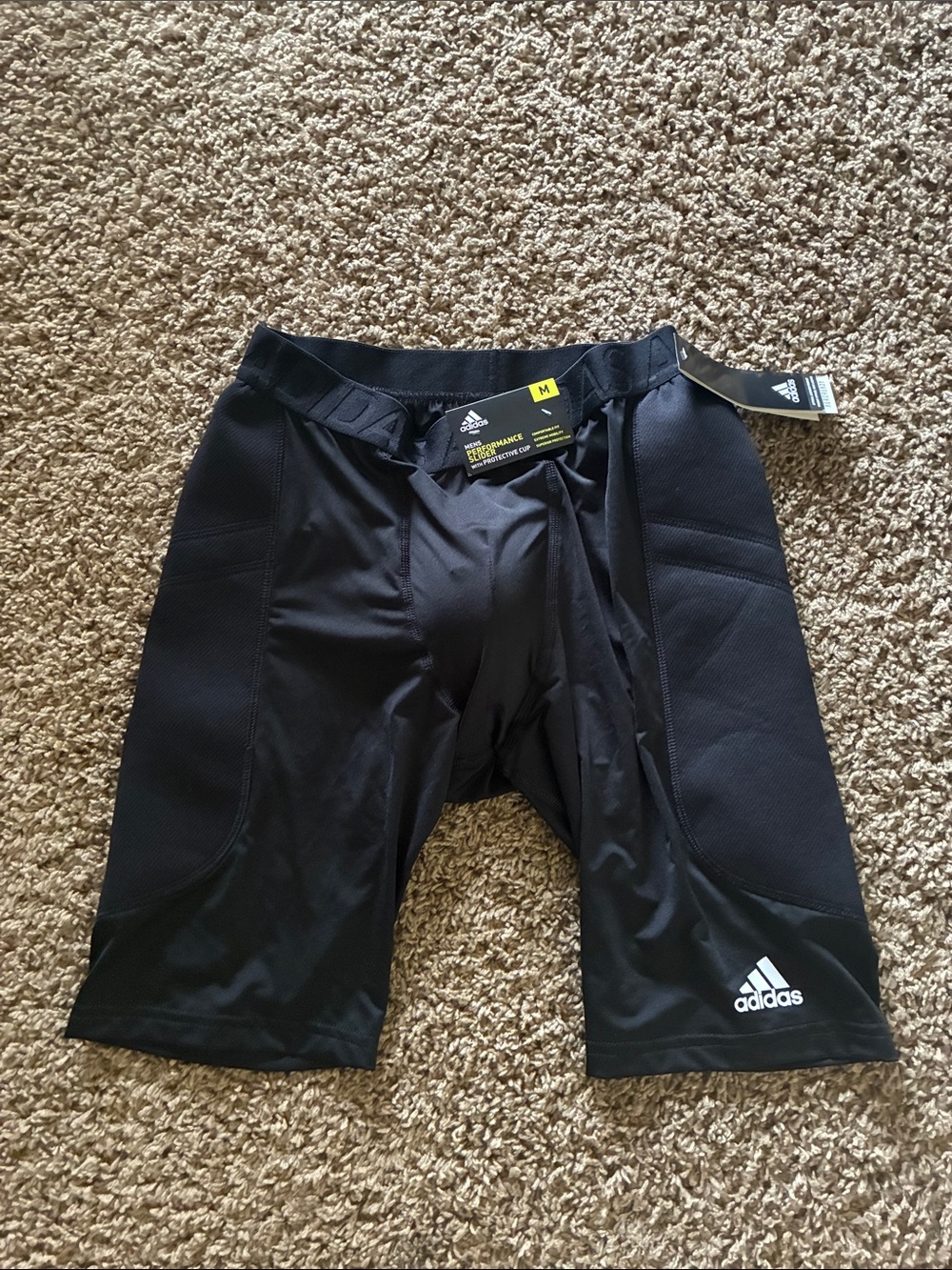 adidas Men’s Black Padded Compression Training Shorts